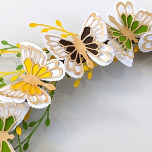 Leaves and Butterfly SVG, Mixed Leaves with Butterfly Sticker, Paper Wreath Making image 9
