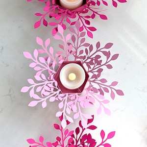 Floral SVG, photophore floral pour l'automne, l'hiver, décoration de jardin printanière