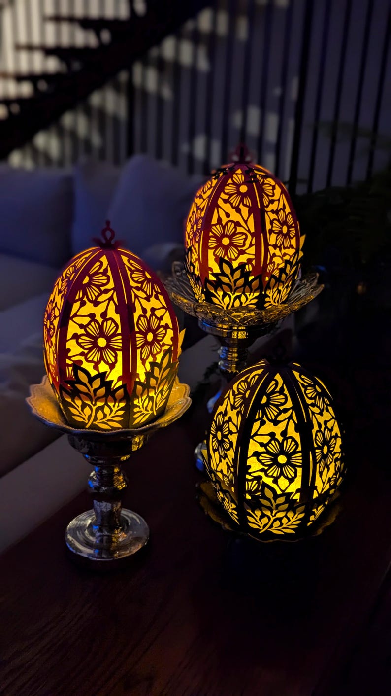 Giant Easter egg lanterns