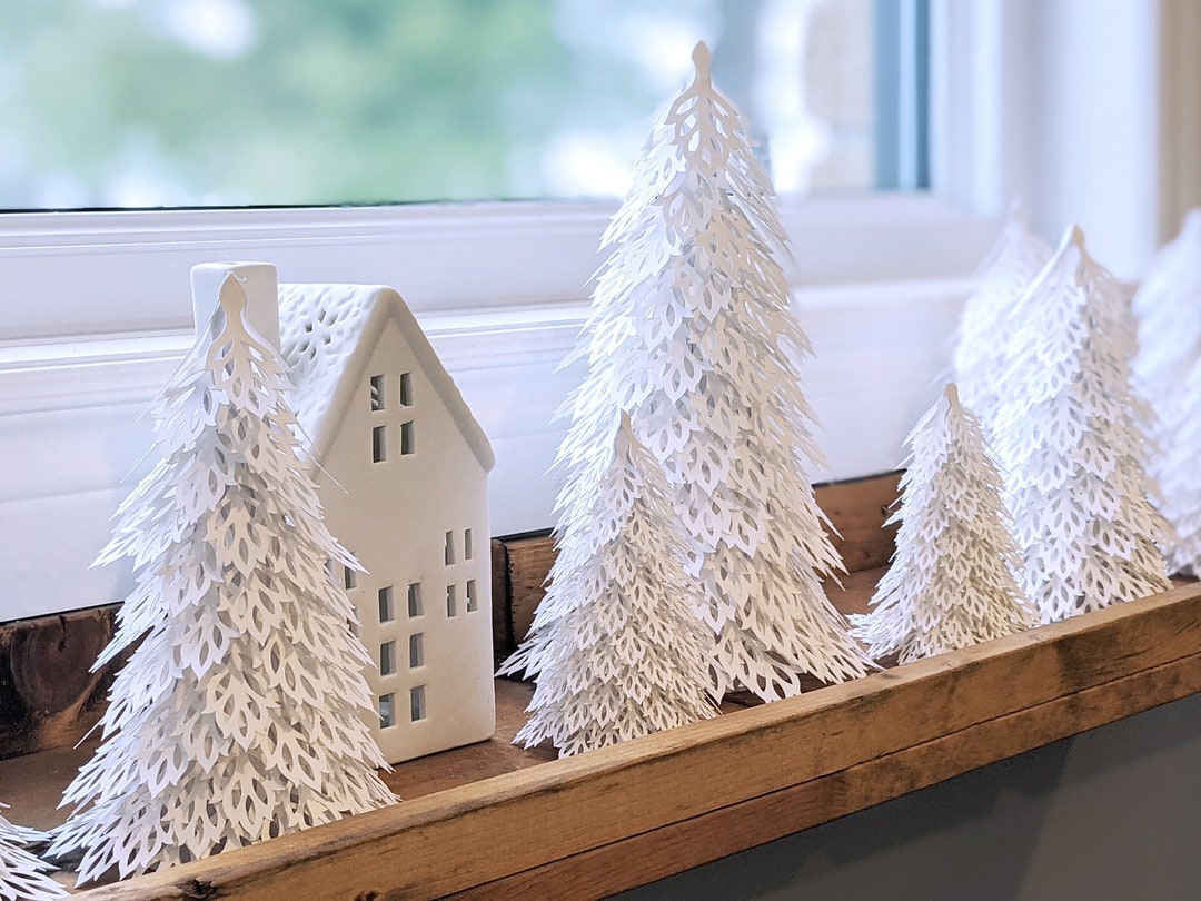 DIY Sunday: 8 3D Trees for 10 Bucks -- Frozen Decorations