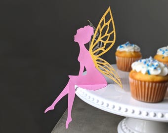 Fairy SVG: Sitting Fairy Party Decorations, Fairy Table Decor (Digital Download)