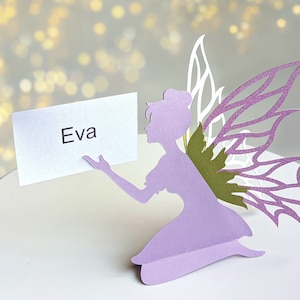 Hada SVG, Decoración de fiesta de hadas, Tarjeta de lugar de hada