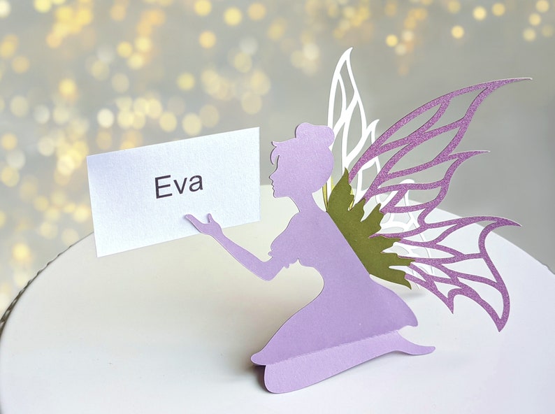 Fairy SVG, Fairy Party Decoration, Place Card Fairy image 1