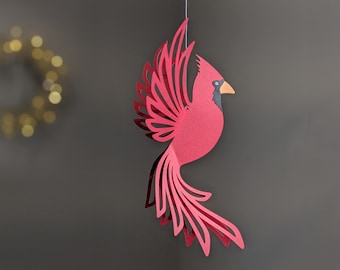 Cardinal SVG, Cardinal Ornament, Christmas Ornament