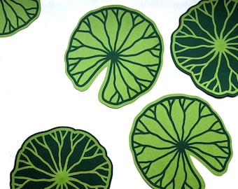 Lily Pad SVG: Water Lily Leaves, Garden Party Decor, Kids Crafts (Digital Download)