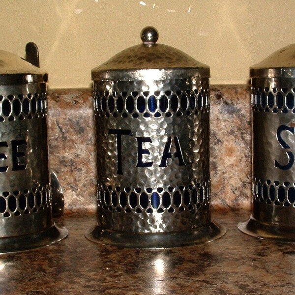Vintage Hammered Silverplate Set