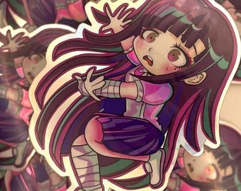 ¡Pegatina holográfica de chica enfermera!