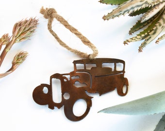 Rat Rod Rusty Metal Ornament, 1930 Coupe, Hot Rod Car Christmas Ornament, Gifts for Him, Gift for Car Lover, Vintage Car, Classic Car Decor