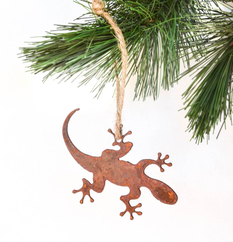 Lizard Metal Ornament Rusty Metal Southwest Christmas Etsy