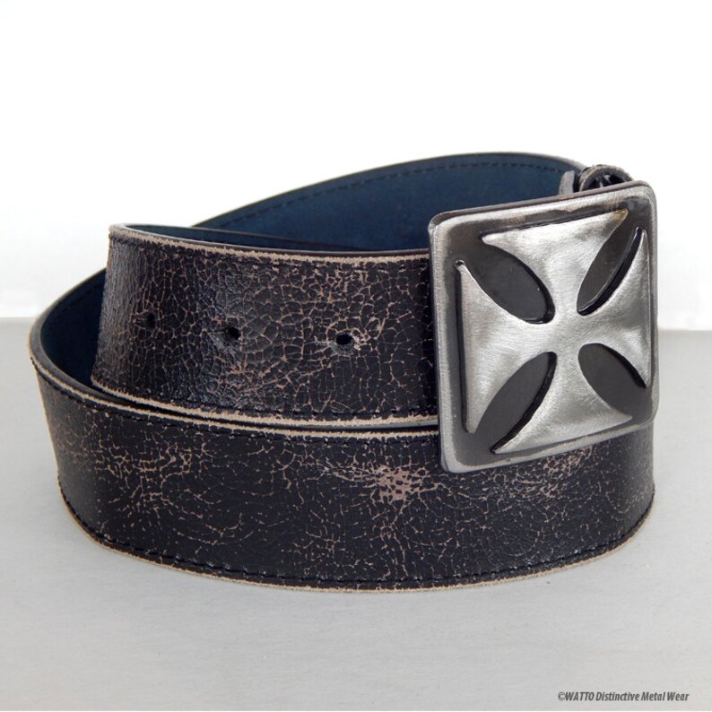 Iron Cross Metal Belt Buckle /handmade by WATTO Distinctive Etsy