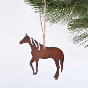 Horse Ornament by WATTO Distinctive Metal Wear, Prancing Horse, Horse Lover, Gift for Horse Lover, Christmas Ornament, Equestrian image 1