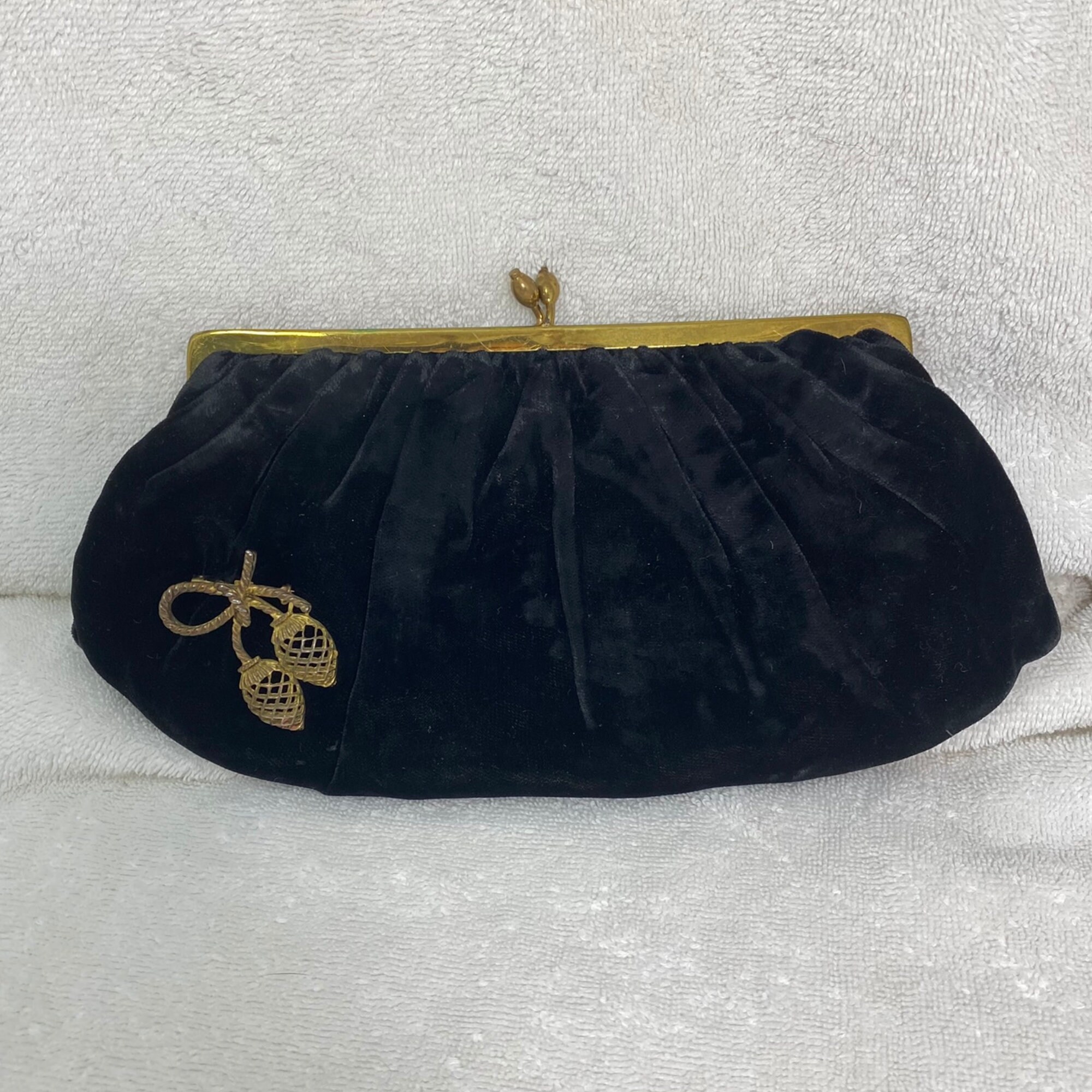 Sequins Flower Evening Bag Vintage Black Velvet Clutch Purse - Temu