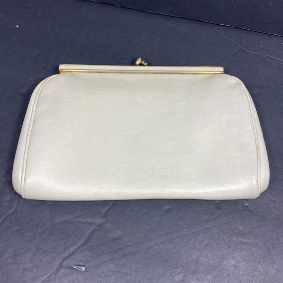 Vintage off White Clutch Hangbag With Tone Etsy