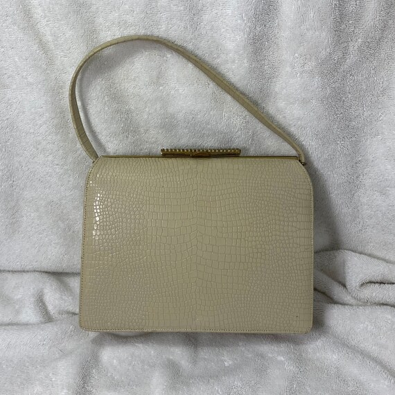 Vintage Nicholas Reich Textured Beige cream Purse handbag With