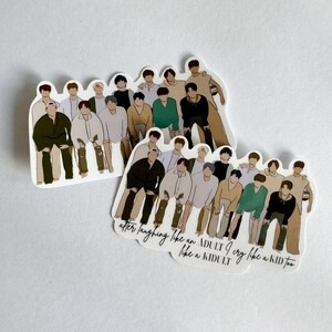 Kpop Group Die Cut Stickers (Fanmade / Fan Art / Cartoon Drawing / Vinyl Stickers / Sticker Sheet / Asian Korean Stationary / Journaling)