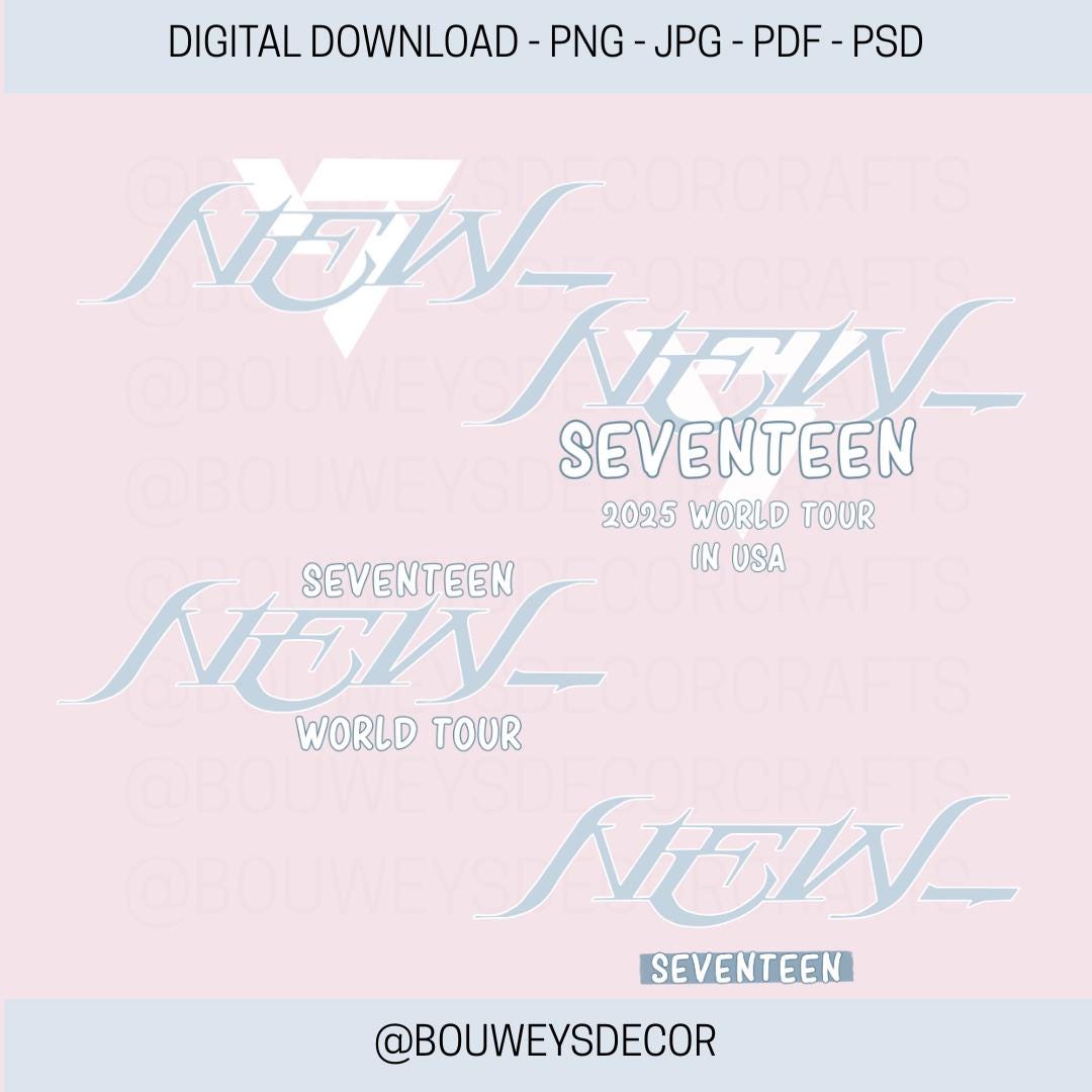 Seventeen Tour Svg - Etsy