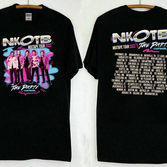 NKOTB Shirt, New Kids On The Block Mixtape Tour 2022 Double Sided Shirt