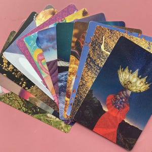 Conjunto de cartas de inspiración, cartas de oráculo, cartas de asociación, cartas de Tantra