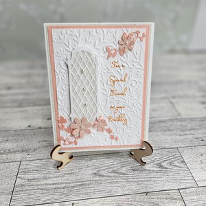Cartão de aniversário feito à mão com rosas - 4x6 polegadas com envelope