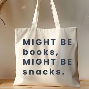 Peut-être des livres, pourrait être un sac fourre-tout pour collations, cadeau pour amateur de collations, cartable, sac de rentrée, cadeau sac de livres, cadeau rat de bibliothèque, sac fourre-tout pour l'école