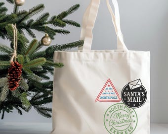 Christmas Tote Bag, Retro Christmas Tote, Vintage Christmas, Christmas Gift, ASMNStudio