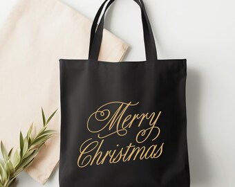 Christmas Tote Bag, Tote Bag, Gift for Her, Merry Christmas Tote, Christmas Gift, Vintage Christmas, Retro Christmas, Merry Christmas
