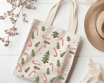 Christmas Tote Bag, Tote Bag, Gift for Her, Merry Christmas Tote, Christmas Gift, Vintage Christmas, Retro Christmas, Merry Christmas