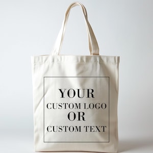 Benutzerdefinierte Massentragetaschen mit Ihrem Logo - Wiederverwendbare Baumwoll-Canvas-Werbetaschen - Umweltfreundliches Event oder Business Swag