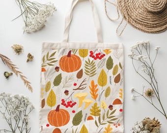 Herbst Blatt Tasche, Kürbis Tasche, Herbst Markt Tasche, niedlichen Thanksgiving Tote, Ernte Themen Tasche, wiederverwendbare Herbst Tasche, Geschenk für sie
