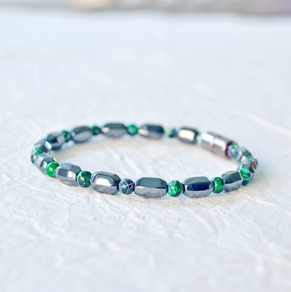 Bracciale E Collana Magnetici Healing Type In Ematite Arcobaleno – Potente, Unisex, Fatto A Mano USA - Foto 2