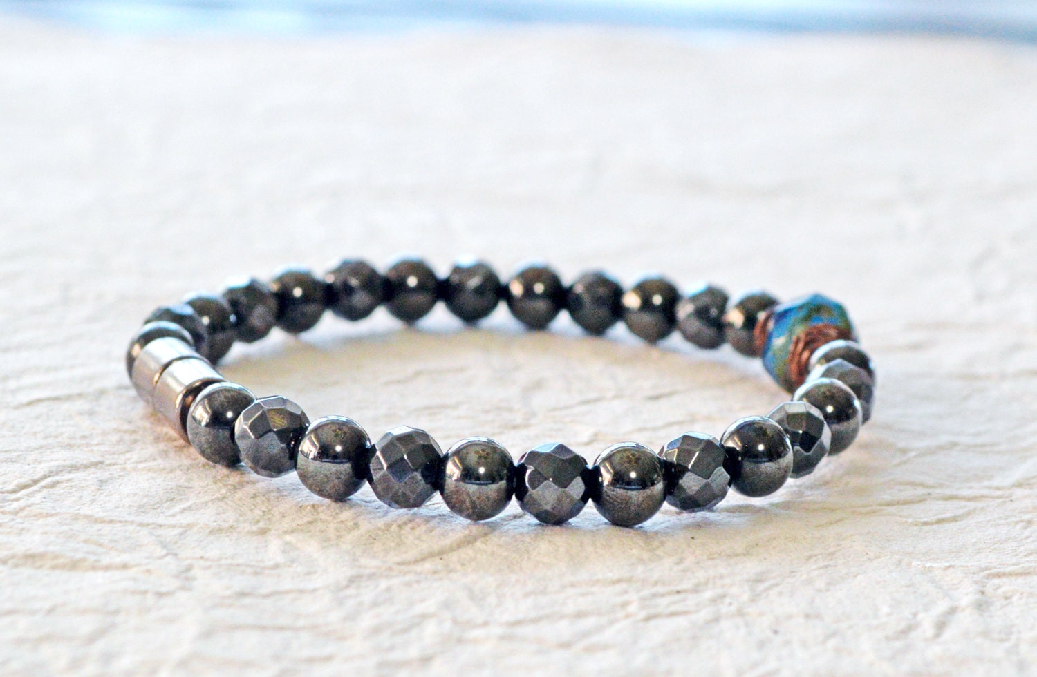 Amazon.com: triple protection bracelet（ tigers eye,hematite, obsidian）A  handmade beaded crystal healing bracelet that can bring luck, happiness and  protection. (10 mm protection) : Handmade Products