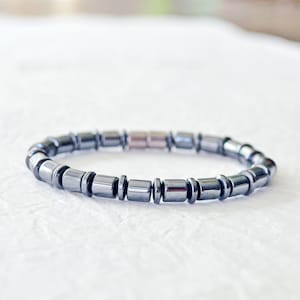 Men's Black Hematite Magnetic Bracelet with Magnetic Clasp