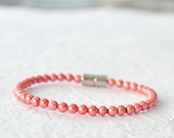 Red Hematite Magnetic Clasp Bracelet