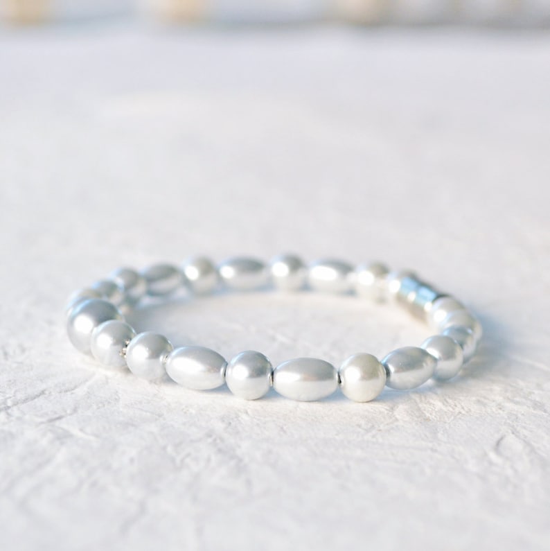 Silver Hematite Bracelet With Clasp,