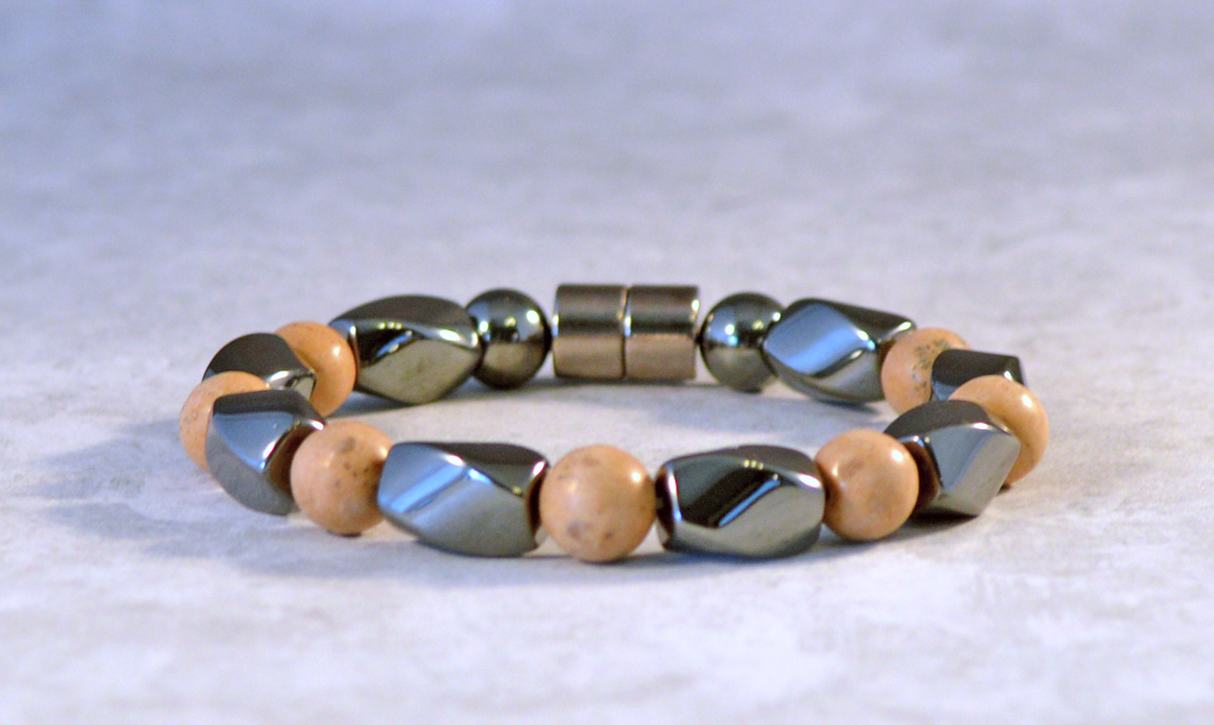 Hommes Femmes Noir Magnétique Hématite Bracelet soulagement douleur énergie Bracelet Breloque