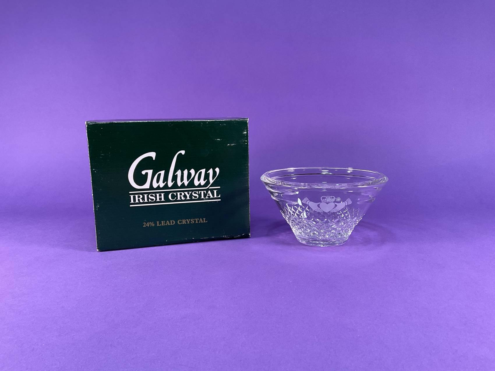 ＧＡＬＷＡＹ　ＩＲＩＳＨ　ＣＲＹＳＴＡＬ Galway Irish Crystal Claddagh Ring 6.5' Bowl - Etsy