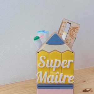 Portalápices personalizado – Super Profesor – Regalo de fin de curso