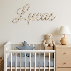 Nombre de madera personalizado – Decoración de pared para habitación de bebé o niño – Regalo de nacimiento hecho a mano – Letra de madera personalizada