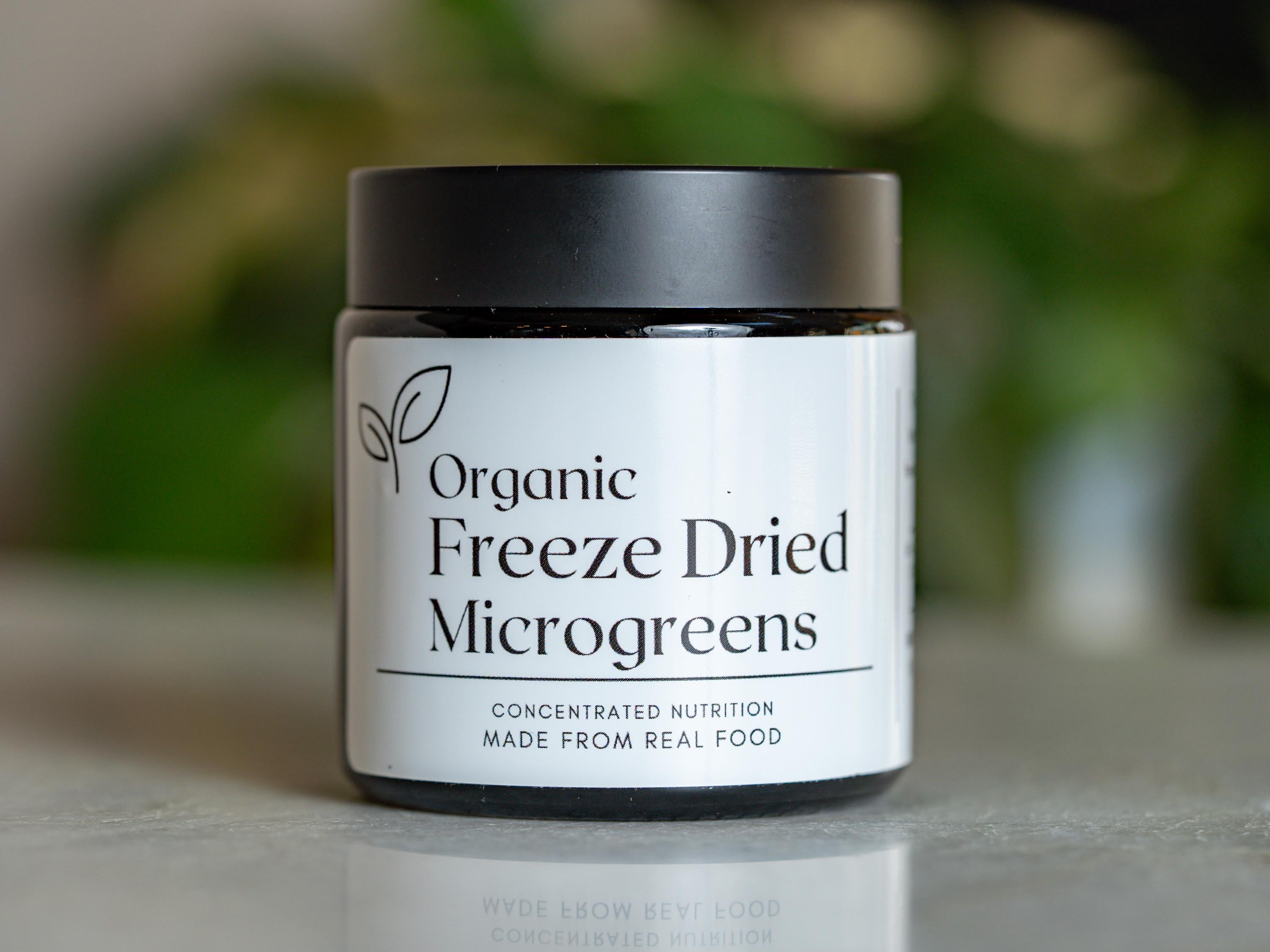 30 servings Organic Microgreen Freeze-Dried Powder - Nutrient-Dense Superfood, Smoothie Booster, Soup & Sauce Enhancer