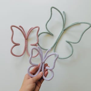 Knitted Wire Butterfly, Custom Wire Butterflies, Baby Girl Decor, Nursery Decor, Wall Art, Nursery Decor, 3D Butterfly, Girls Bedroom Decor