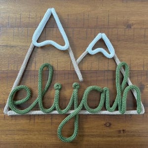 Custom Knitted Wire Art – Personalized Words, Names, or Shapes | Handmade Wall Décor | Unique Gift