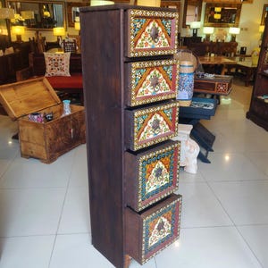 Handmade Akbari 5-Drawer Chest – Solid Pine Wood Storage with Lifetime Guarantee