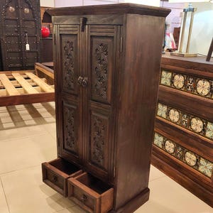 Antique Style Wooden Cupboard – Handmade Storage Cabinet