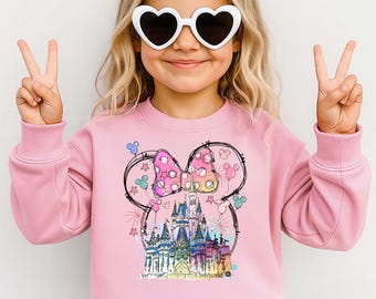 Kids Disney Trip 2025 Sweatshirt, Disneyltand family Tshirts,Toddler Disney Tee,Disney Mickey Minnie Shirts, Magic Kingdom Sweatshirt