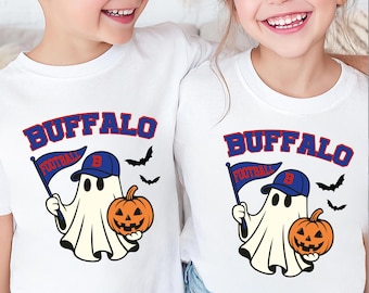 Buffalo Football Halloween Kids Shirt: Football Fan Unisex Crewneck, Buffalo Kids Sweatshirt, Buffalo Team Shirt