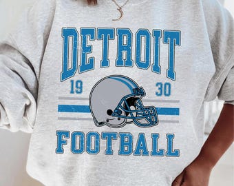 Vintage Detroit Football Sweatshirt, Trendy Detroit Fan Tshirt, Football Crewneck, Detroit Hoodie, Fan Gift Shirt,Lion Kid Football Shirt