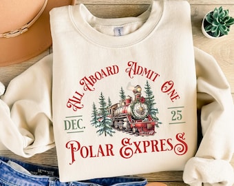 Polar Express Christmas Sweatshirt, Xmas Crewneck Sweater, Christmas Vibes Gift Shirt, Xmas Part Shirt, Merry Christmas Hoodie