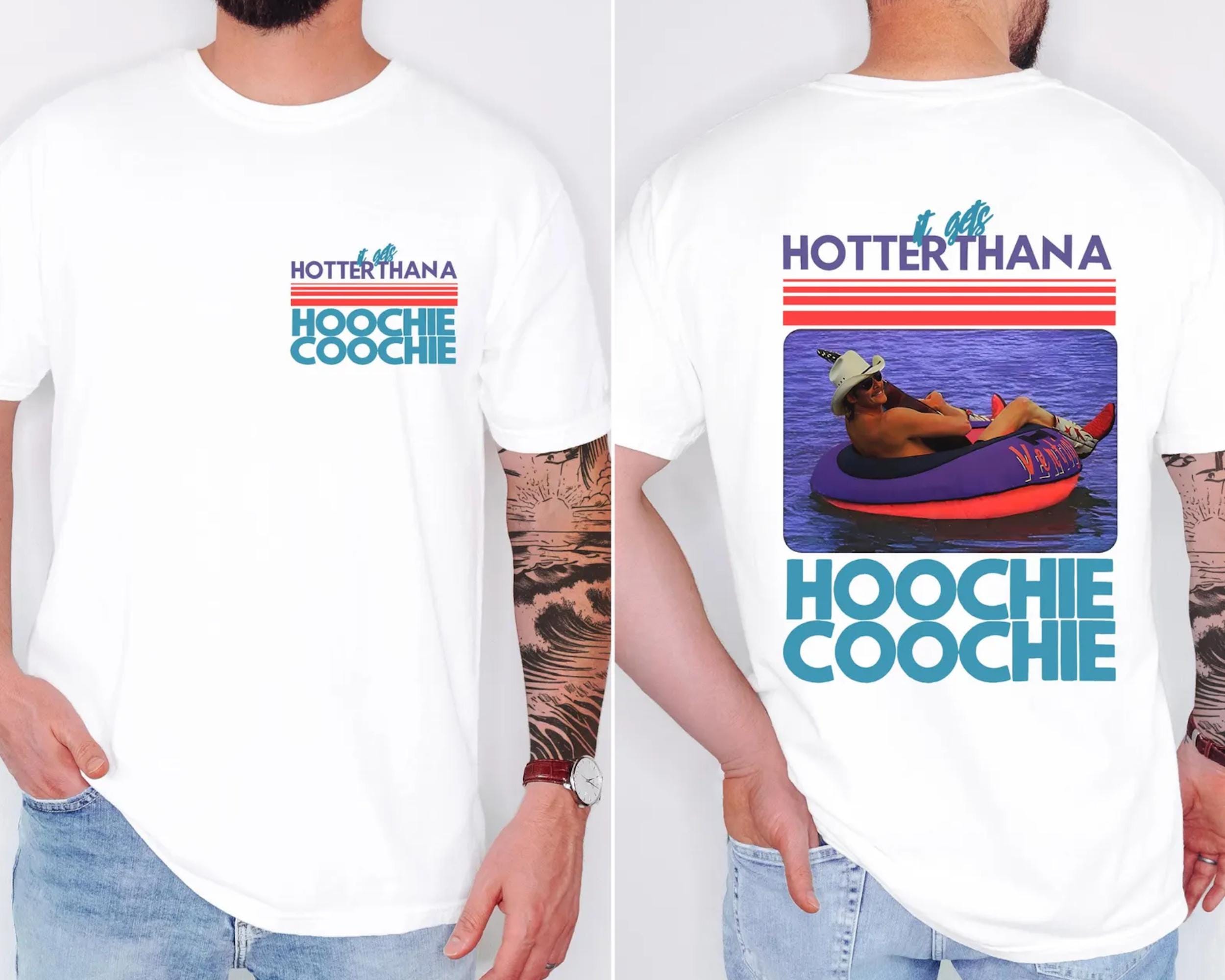 Discover Hotter Than A Hoochie Coochie Shirt, Meme Summer Vacation Shirt, Music Lover Shirt