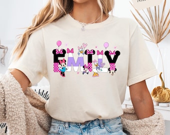 Custom Name Mickey and Friends Family Matching Shirt, Personalized Disney Mickey Mouse Sweatshirt, Mickey Kids Toddler Birthday Tee