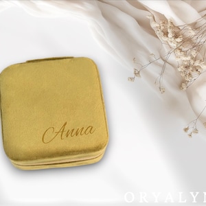 Custom jewelry box Jewellery box jewellery ring box travel jewellery case girls jewellery box jewelry box with name bridesmaid proposal